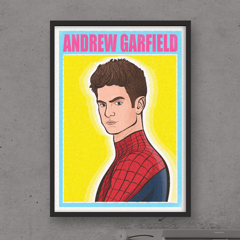 Spider-Man Andrew Garfield Retro Movie Poster - Pedro Demetriou
