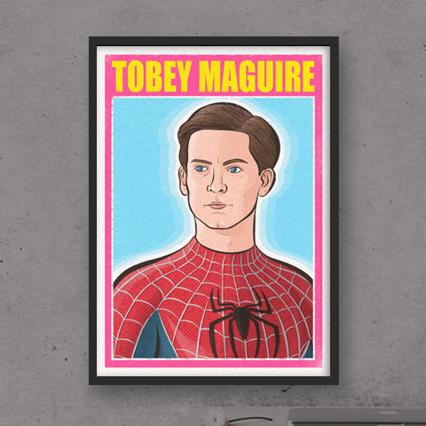 Spider-Man Tobey Maguire Retro Movie Poster - Pedro Demetriou