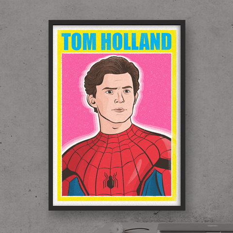 Spider-Man Tom Holland Retro Movie Poster - Pedro Demetriou