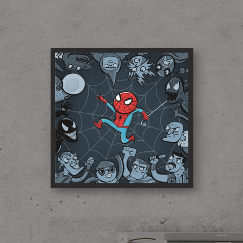 SPIDER-MAN Villains Marvel - Avengers Illustrated Poster Gift - Pedro Demetriou