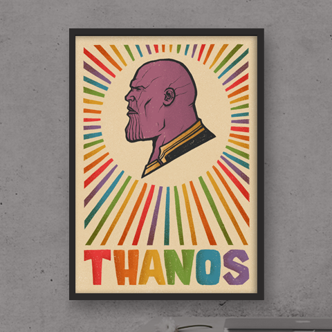 MARVEL THANOS Avengers Infinity War Endgame Marvel Illustrated Poster Gift - Pedro Demetriou