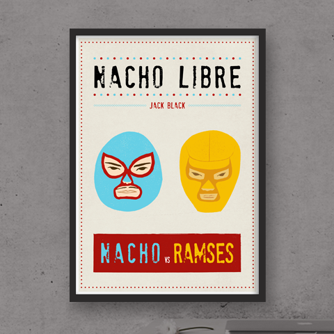 Nacho Libre / Mexican Wrestling - Signed Limited Edition Giclee Print Poster A4 & A3 - Pedro Demetriou